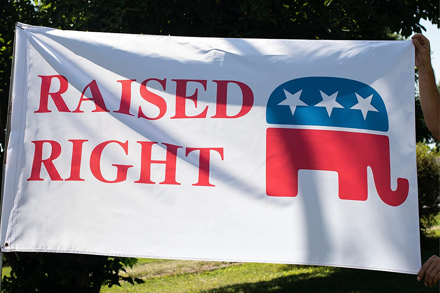 Raised Right Conservative 3'x5' Republican Flag | Large Indoor/Outdoor Flag for Proud Republicans