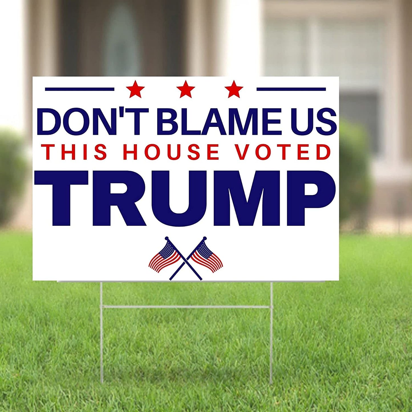 Don't Blame Us This House Voted Trump 18"x12" Double-Sided Yard Sign - 2 PIECES - LiberTee Shirts