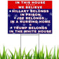 Hillary for Prison - Biden For Nursing Home - Pro Trump 18"x12" Double-Sided Yard Sign - LiberTee Shirts