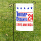 Trump and Desantis '24 Save America Garden Flag | 12"x18" Donald Trump Ron Desantis 2024 Yard Sign