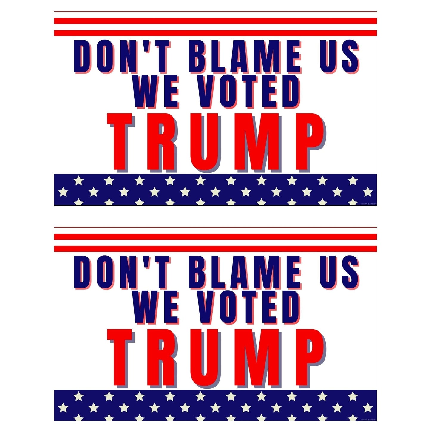 Don't Blame Us We Voted Trump Window Sticker Decals - LiberTee Shirts