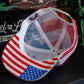 Trump DeSantis 2024 American Flag Back Mesh Trucker Hat - 2 Hats - LiberTee Shirts
