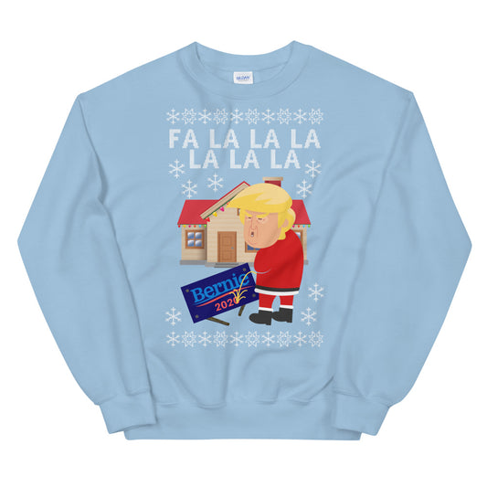 Caroling Trump Ugly Christmas Sweater Dissing Bernie Xmas Sweatshirt - LiberTee Shirts