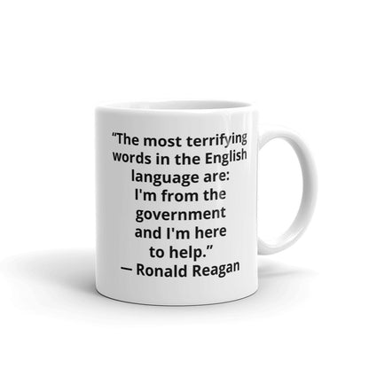 Reagan terrifying words mug - LiberTee Shirts