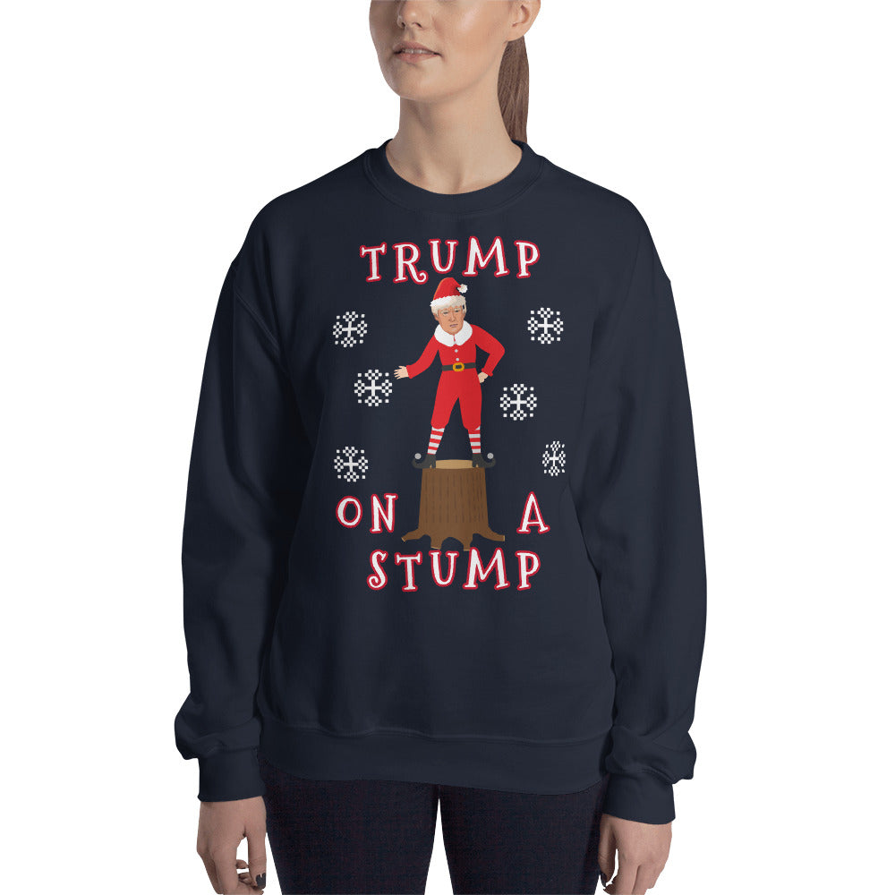 Trump On A Stump Christmas Sweater - LiberTee Shirts