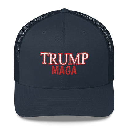 Trump Maga Red Outline Trucker - LiberTee Shirts