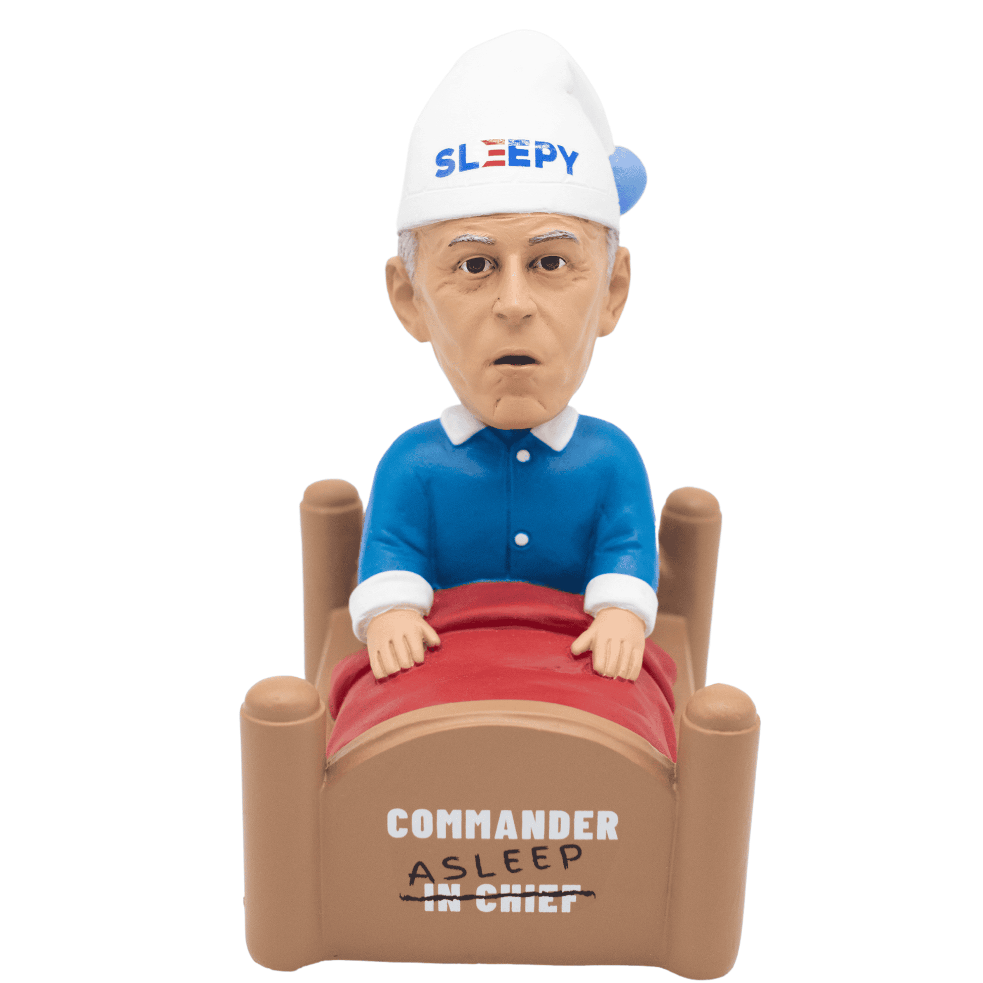 Sleepy Joe Biden Commander Asleep Bobblehead Doll - LiberTee Shirts