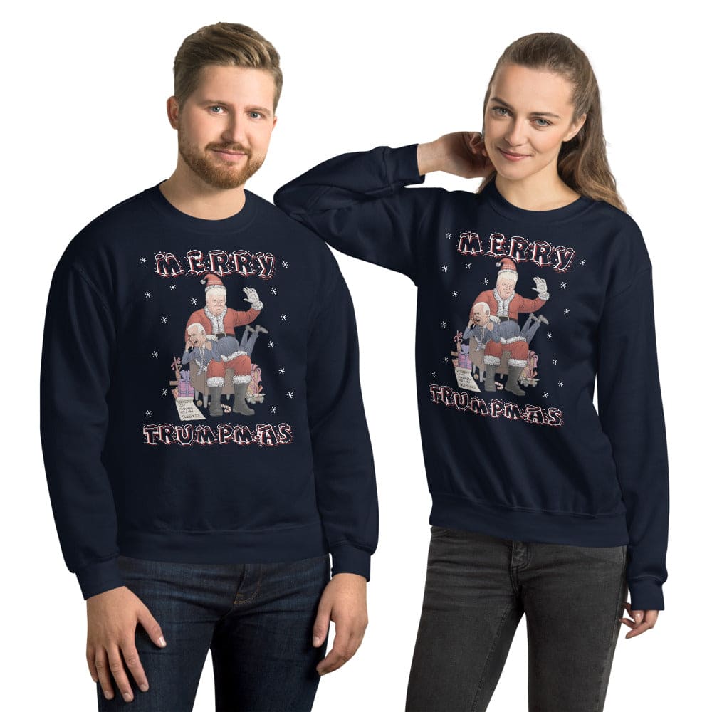 Merry Trumpmas Spanking Brandon Ugly Christmas Sweater - LiberTee Shirts