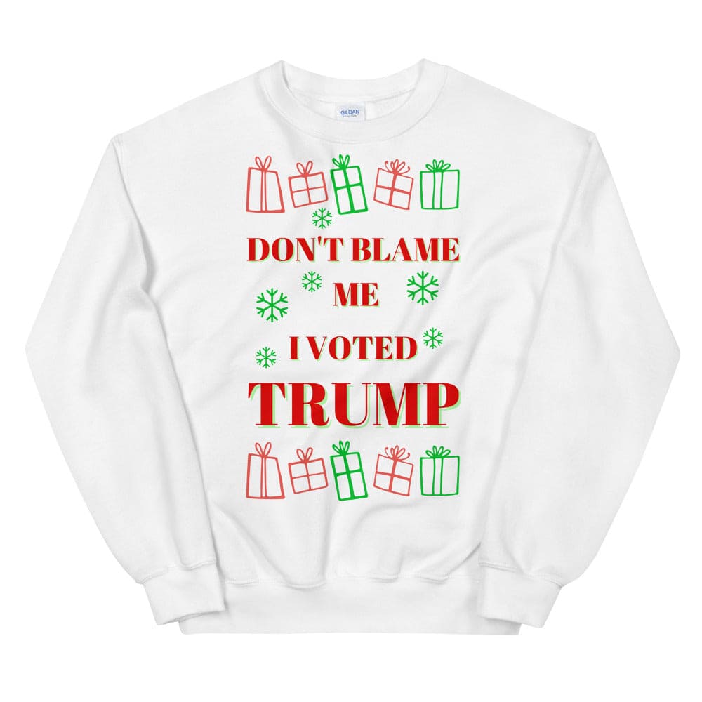 Don't Blame Me I Voted Trump Ugly Christmas Sweater - LiberTee Shirts